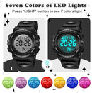 Kids Watch,Boys Watch for 3-15 Year Old Boys,Digital Sport Outdoor Multifunctional Chronograph LED 50 M Waterproof Alarm Calendar Analog Watch for Children with Silicone Band,Kids Gift by TinyTreasures Baby Boutique