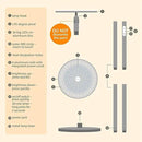 TROND Floor Lamp, 5000LM Super Bright Sky LED Modern Torchiere Standing Lamp, 3000K Warm White with 5-Level Dimmable, 71 in Tall Pole Light, 30-Minute Timer, Modular Rod, Wall Switch Compatible by CozyNest Decor