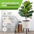 12 Inch Planter with Stand Mid-Century Tall Planter with Legs for Indoor Outdoor Plants by CozyNest Decor