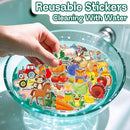 Reusable Sticker Books for Toddlers 1-3, 3 Sets Sticker Books for Toddlers 2-4 Years, Toddler Travel Toys for Kids 2 3 4 Year Old Girls Boys by TinyTreasures Baby Boutique
