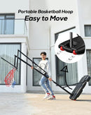 Mayfire Kids Basketball Hoop Adjustable Height 4-8.5 FT, Portable Basketball Goal System with 33'' Shatterproof Backboard for Kids Youth Teens in Driveway, Backyard, Outdoor Play by TinyTreasures Baby Boutique