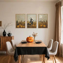 Celestdeco Halloween Ghost Reaper Framed Wall Art Set, Scary Witchy and Pumpkin Wall Decor, Horror Night Wall Painting, Full Moon Bats Art Prints for Living Room,Bedroom,Halloween Themed Party Decoration-16"×24"×3 by CozyNest Decor