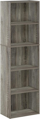 Furinno Luder Bookcase / Bookshelf / Storage Shelves, 5-Tier, French Oak by TinyTreasures Baby Boutique