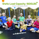Zupapa Trampolines No-Gap Design 1500 LBS Weight Capacity 16 15 14 12 10 8FT for Kids Children with Safety Enclosure Net Outdoor Backyards Large Recreational Trampoline by TinyTreasures Baby Boutique