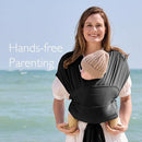 Momcozy Baby Wrap Carrier, Easy to Wear Infant Carrier Slings, Lightweight Hands Free Baby Sling, Adjustable Baby Carriers for Newborn to Toddler 8-35 lbs, Black by TinyTreasures Baby Boutique