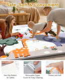Premium Foam Baby Play Mat 71" x 59" – Removable & Machine Washable Cover, Extra Thick Padding Playpen Mat, Non-Slip Crawling Mat, Easy to Clean for Infants, Toddlers & Babies by TinyTreasures Baby Boutique