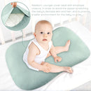 Hooyax Muslin Baby Lounger Cover, 100% Cotton Durable Newborn Lounger Cover, Soft and Breathable Infant Lounger Cover for Boys Girls, Covers Only (Blue-Green) by TinyTreasures Baby Boutique