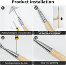 Berry&Bird Triangle Hoe, 60'' Winged Weeder Garden Hoes with Long Wood Handle, Gardener Stainless Steel Warren Hoe, Garden Weeder Hoe Tool for Quickly Weeding, Edging and Gardening Tools by GreenHaven Gardens