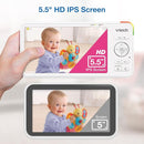 VTech 5.5" IPS Screen 720P Video Baby Monitor with Camera and Audio, Pan-Tilt-Zoom, Night Light, 2-Way Talk, Lullabies, Soothing Sounds, Long Battery Life, No WiFi: Advanced HD Plus by TinyTreasures Baby Boutique