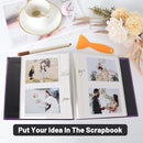 RECUTMS Photo Album Self Adhesive Magnetic Scrapbook 4x6 5x7 8x10 Pictures Scrapbook Album, 40 Pages Photo Book for DIY Baby Family Wedding with Metal Pen and Plastic Board (Purple) by TinyTreasures Baby Boutique