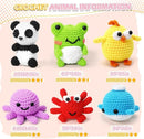 6 PCS Crochet Animal Kit –2026 DIY Amigurumi Crochet Kit for Beginners, Knitting Crochet Kit For Kids Adults , Knitting Kit with detailed videos tutorials, Yarn, Hook, Best Gift For Crochet Lovers by TinyTreasures Baby Boutique