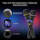 Karaoke Machine with Lyrics Display Screen for Adults, Built-in 15 Inches Tablet, Bluetooth Speaker with 2 Wireless Mics, 1000W Peak Power, DJ Lights, Portable Karaoke System for Any Occasion by TinyTreasures Baby Boutique
