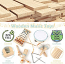 Vanplay Montessori Toys - 6 in 1 Wooden Musical Instruments for Toddlers 1-3, Infant Music Toy for Babies with Boho Xylophone for Boy & Girls Easter Birthday Gifts for 1-2 by TinyTreasures Baby Boutique