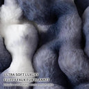 Cozy Faux Fur Throw Blanket for Bed Warm Fuzzy Throw Blanket, Soft Plush Thick Bubble Blankets for Bedroom and Living Room, Furry Luxury Blanket, 90 x 90,Tie-Dye Blue by CozyNest Decor