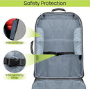 Padded Car Seat Travel Bag for Airplane, Heavy Duty Backpack for Air Travel, Water-Resistant Carrier with Shoulder Strap, Fits Most Car Seats (Grey+Black) by TinyTreasures Baby Boutique