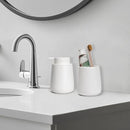 Bathroom Tumbler Cup Ceramic 13.5oz Reusable Toothbrush Cup 400ml, Toothbrush Holder Adequate for Your Bathroom (White) by CozyNest Decor
