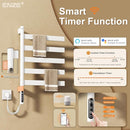ENZE Smart Rotating Heated Towel Rack for Bathroom, Wall-Mounted Electric Towel Dryer with Swivel Bars, Smart Timer, Low Carbon Steel, IPX5, Plug-in/Hardwired, Towel Warmer with Wi-Fi App Control by TinyTreasures Baby Boutique