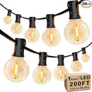 200FT LED Outdoor String Lights with 100+4 Bulbs, Shatterproof Waterproof Patio String Lights for Outside, Connectable 2200K Dimmable Commercial Hanging Light for Christmas Backyard Cafe Garden Bistro by CozyNest Decor