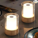 4" Mini Dining Table Light 2 Pack for Buffet Restaurant, Outdoor Waterproof Lamps for Bathroom Camping, Rechargeable Cordless Table Lamp for Bar, Touch Warm Night Light for Nursery Baby (Gold) by CozyNest Decor