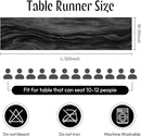 Sioloc Black Cheesecloth Table Runner Fall Autumn Decor for Home 10ft Table Cloth for Wedding Birthday Party Halloween Thanksgiving Decorations by CozyNest Decor