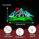 Mountain Neon Sign for Wall Decor Dimmable Landscape Neon Light with USB Powered Sunrise and Sunset Led Light Up Sign for Bedroom Living Room Hotel Decor(16.7 * 8.7In) by CozyNest Decor