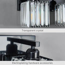 Modern Bathroom Vanity Light 3-Lights Plating Black Crystal Bathroom Wall Light Vanity Light Fixtures by CozyNest Decor