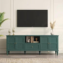 ARTPOWER 67'' Mid-Century Modern TV Stand with Storage Drawer and Doors, Long TV Stand with Adjustable Shelves for 75 Inch TV for Living Room, Bedroom, Green by CozyNest Decor