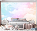 Rainbow Cloud Wallpaper for Kids Room Ceiling Sky Wall Mural for Girls Room Living Room Bedroom Dining Room Basement(Not Self-Adhesive) by TinyTreasures Baby Boutique