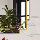 Kelly Miller Large Gold Full Length Mirror for Wall, 60"x30" Full Body Mirror Beveled Scalloped Modern Elegant Home Decor for Bedroom Living Room Bathroom Dressing Room Entryway Hallway by CozyNest Decor