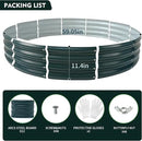 Galvanized Raised Garden Bed for Gardening - 5x5x1ft Large Thickened Metal Planter Box Outdoor for Vegetables, Flowers,Herbs,Above Ground Garden Containers Round,Green by GreenHaven Gardens
