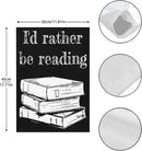 I’d Rather Be in a Book Garden Flag 12x18 Double Sided Funny Decorative Flag for Outside by GreenHaven Gardens