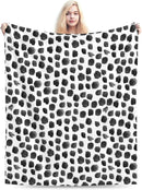 HGOD DESIGNS Watercolor Polka Dot Flannel Fleece Bed Blanket Throw Blanket Lightweight Cozy Plush Blanket for Bedroom Living Rooms Sofa Couch 40"x50"