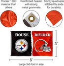 WinCraft Pittsburgh Steelers and Cleveland Browns House Divided Flag Rivalry Banner by GreenHaven Gardens