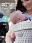 GROWNSY Baby Carrier Newborn to Toddler, Breathable Mesh Carrier(7-44lbs) with One-Click Sliding Clasp, Head Support, Ergonomic Design and Hands-Free Comfort, Silver Gray by TinyTreasures Baby Boutique