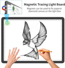 Phylosal Magnetic A4 Light Pad, Super Bright Light Box with Side Button, Diamond Art Light Board, Lightbox for Tracing and Drawing, USB Power Artcraft Light Table for Sketching, Weeding Vinyl (Black) by TinyTreasures Baby Boutique