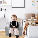 ALIMORDEN Kids Ultra-Soft Snuggle Foam Filled Chair, Glow-in-The-Dark Dinosaurs Fossil Pattern Toddler Cuddly Sherpa Reading Couch for Boys and Girls by CozyNest Decor
