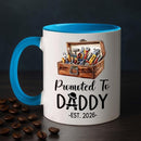 Customized Promoted To Daddy Ceramic Coffee Mug Gift For Daddy Grandpa Father EST 2026, Personalized Dad Accent Mug With Name & Year, First Time Dad White Coffee Cup, Future Papa Travel Mug 11Oz 15Oz by TinyTreasures Baby Boutique