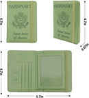 Melsbrinna RFID Passport Holder for Travel, Unisex Adults, Green, Faux Leather, Travel Wallet, RFID Protected by TinyTreasures Baby Boutique