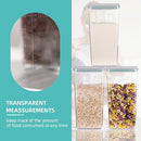 Ankou Airtight Pop Cereal Container, 3300ml Each Large Cereal Containers with Scoops Food Storage Canister Dispenser Perfect For Cereal Flour Spaghetti Rice Kitchen Organizing 3.5qt by TinyTreasures Baby Boutique
