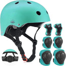 Adjustable Kids Helmet with Knee Pad, Elbow Pads & Wrist Guards - Toddler Bike Helmets for Ages 3-5, 5-8, 8-14 Years - Perfect for Skating, Biking, Cycling, and Skateboard - for Boys and Girls by TinyTreasures Baby Boutique