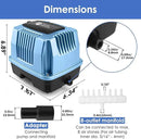 AquaMiracle Super Powerful Linear Air Pump AP-40/AP-60/AP-80 Pond Aerator, Septic Air Pump, Hydroponic Air Pump, Koi Pond Air Pump 635/950/1350GPH, for Waste Treatment, Fish Farm, Seafood Restaurant by GreenHaven Gardens