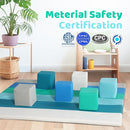 Foam Building Toys for Toddlers: 6-Pieces Waterproof PU Leather Soft Foam Blocks - Colorful Large Stacking Blocks - Early Learning Construction Toys Play Set for Kids Indoor Birthday Gift (Modern) by TinyTreasures Baby Boutique