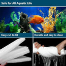 White Koi Pond Filter Pad Fine Bulk - Cut to Fit - Durable Fish Pond Filter Media - Water Garden Aquariums Filter Material - 39.6" (3.3 ft) x 8" x 3/5" - 4/5" Thickness - 2 Pack by GreenHaven Gardens
