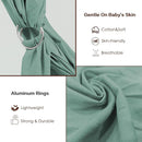Baby Wrap Ring Sling 7-35 lbs, Baby Sling Carrier for Newborn, Toddler, Infant Holder, Lightweight Baby Carrier Wraps, Green by TinyTreasures Baby Boutique