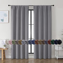 Simplebrand Ava Light Grey Blackout Curtains for Bedroom 72 Inch Length 2 Panels, Privacy Thermal Insulated Rod Pocket Door Window Curtains for Patio French Door Front Door, W40 x L72 Inch, Light Grey by TinyTreasures Baby Boutique