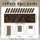 10FT 12 Pack Brown Cheesecloth Table Runner 20 x 120 Inch Long Boho Fabric Rustic Cheese Cloth Table Runner for Wedding Bridal Shower Baby Shower Gauze Sheer Birthday Party Table Decorations by CozyNest Decor