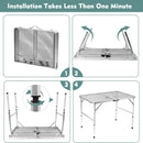 Folding Table, Easy for Storage, Compact and Portable Picnic Table for Grill, Outdoor Camping, Garden, Patio, Dining, BBQ, Party, Market, 3Ft (Medium, Silver) by GreenHaven Gardens
