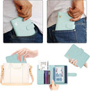 Melsbrinna Passport Holder,Passport Holder Card Slots,Cute Passport cover for Women/Men,Waterproof Rfid Blocking Travel Wallet (Pink Aqua green) by TinyTreasures Baby Boutique