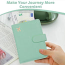 Melsbrinna Rfid Passport Holder for Travel women/Men, Cute Passport Wallet Rfid Blocking Card Slots, Rfid Passport Cover/CaseTravel Wallet, Passport Book Holder (1, Green4) by TinyTreasures Baby Boutique
