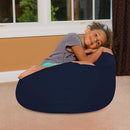 Posh Creations Bean Bag Chair for Kids, Teens, and Adults Includes Removable and Machine Washable Cover, Solid Navy Blue, 27in - Medium by TinyTreasures Baby Boutique
